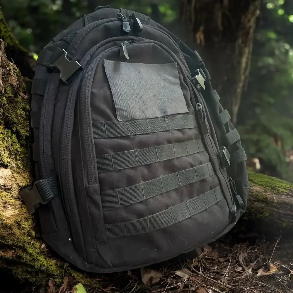 Condor Mission Pack Black Tactical Backpack MOLLE Travel Hiking Go-Bag 30L
